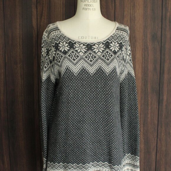 L.o.g.g. H&M Womens Sweater, Size Small, Gray and White Nordic Style, Lightweigh - Picture 2 of 12